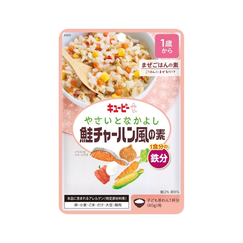  日本 日本其他 丘比 寶寶輔食拌飯料 鮭魚炒飯 80g【適合1歲】