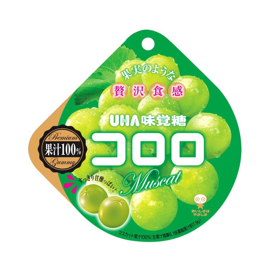 Kororo Gummy Candy Juice Candy Green Grapes 48g