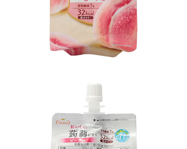 [日本直邮] 日本TARAMI 多良见蒟蒻果汁果冻蜜桃味 150g