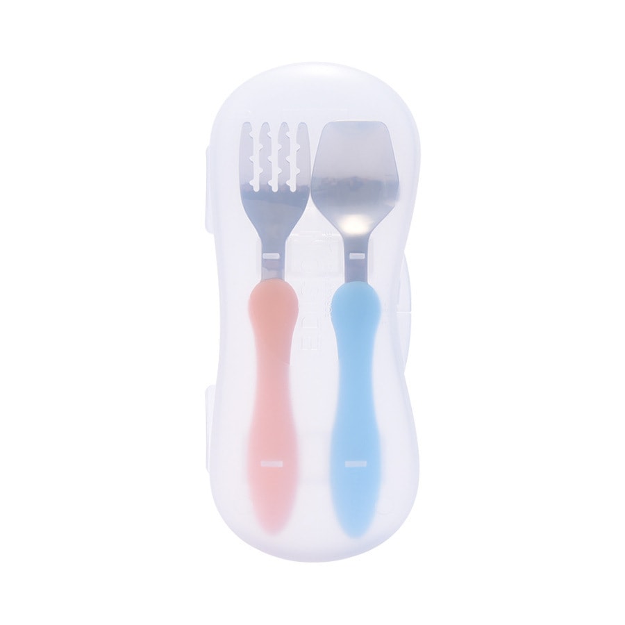 Fork and Spoon with Case Orange and Soda 1set