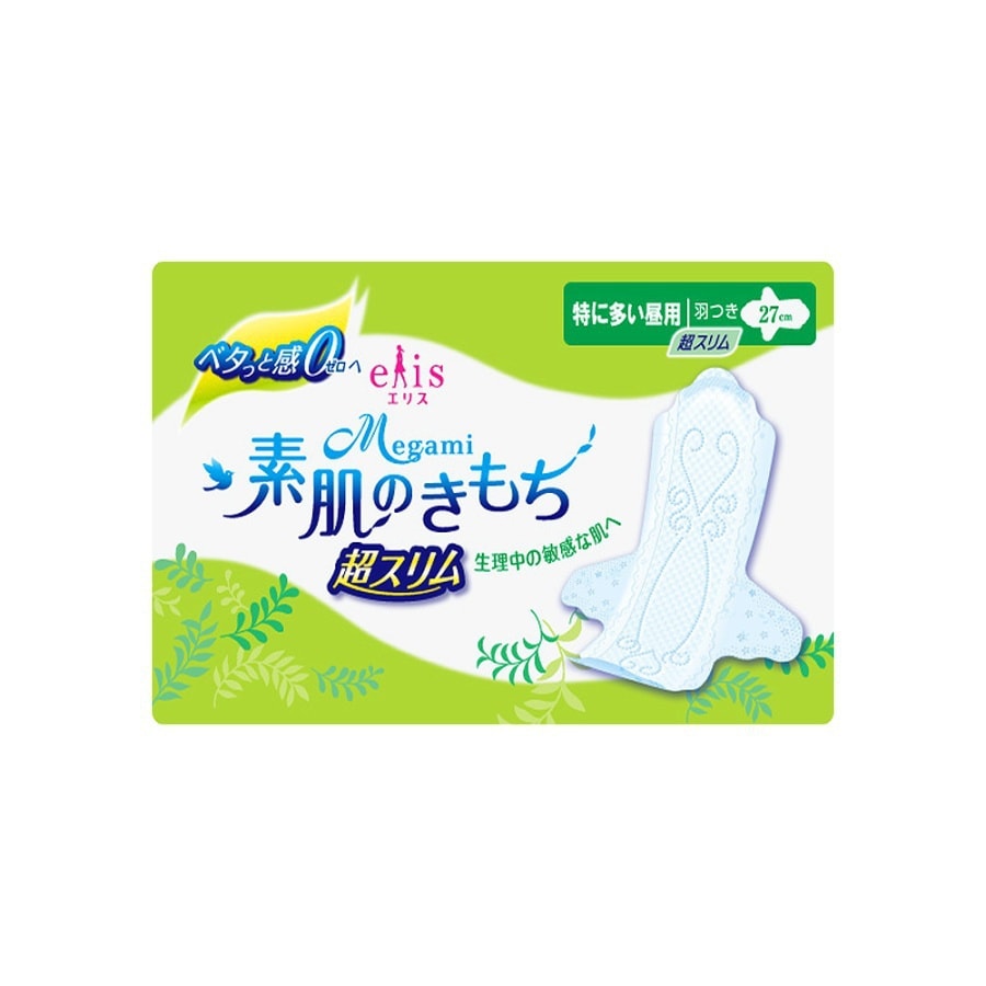  Megami Women Sanitary Napkin Super Slim Day 27cm with Wings 18pc