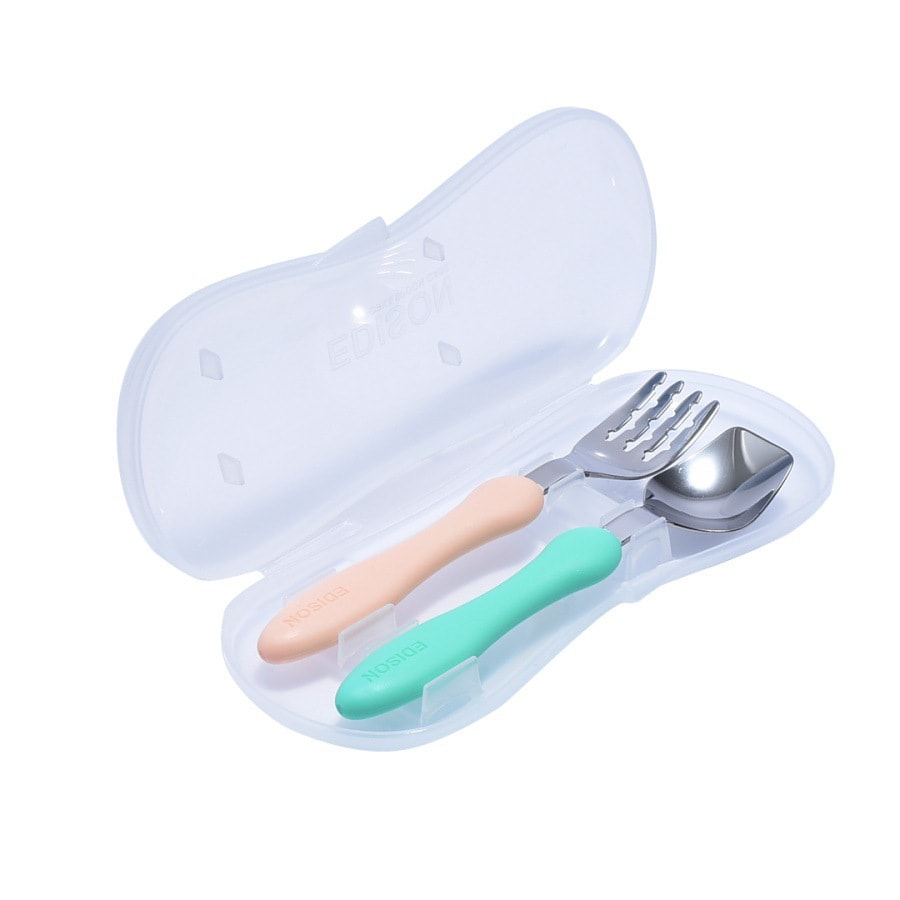 EDISON Pastel Fork and Spoon with Case 1set