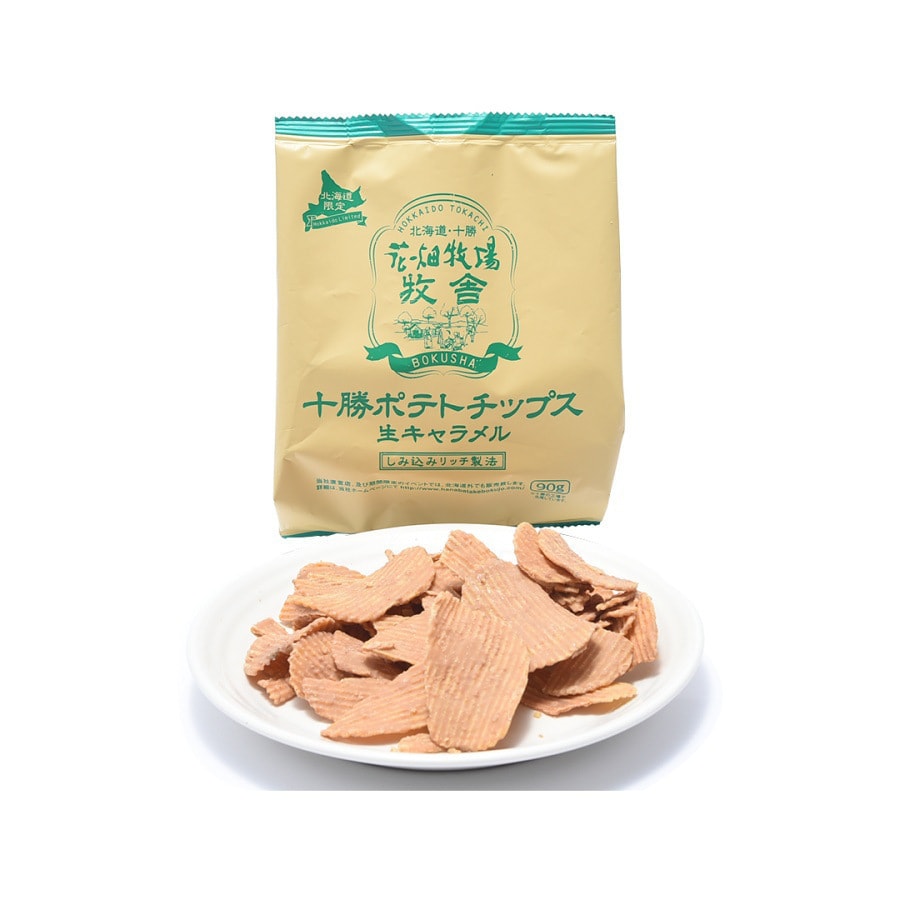 Bokujo Potato Chips Raw Caramel 90g