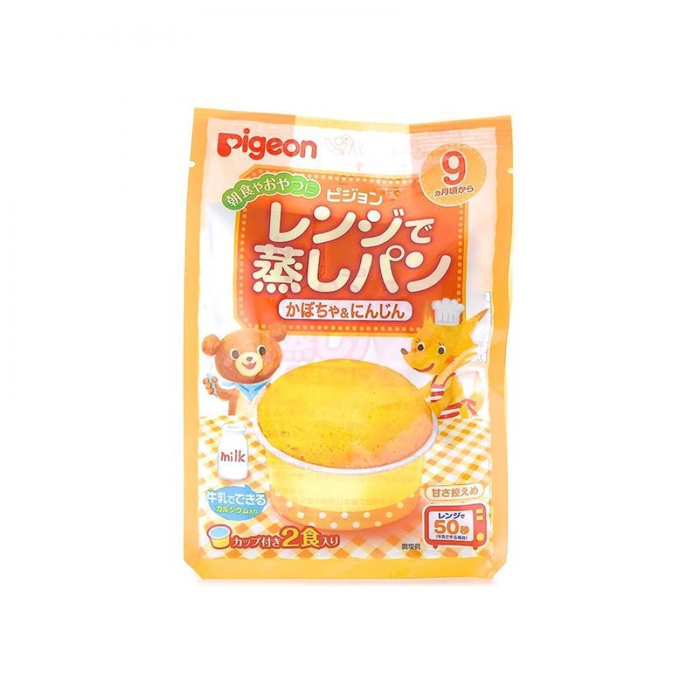 [日本直邮] 日本PIGEON贝亲 微波炉制蛋糕粉 南瓜萝卜味21克×2袋 9个月起