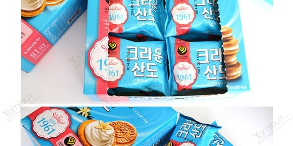 韩国CROWN 香草奶油夹心饼干 8包入