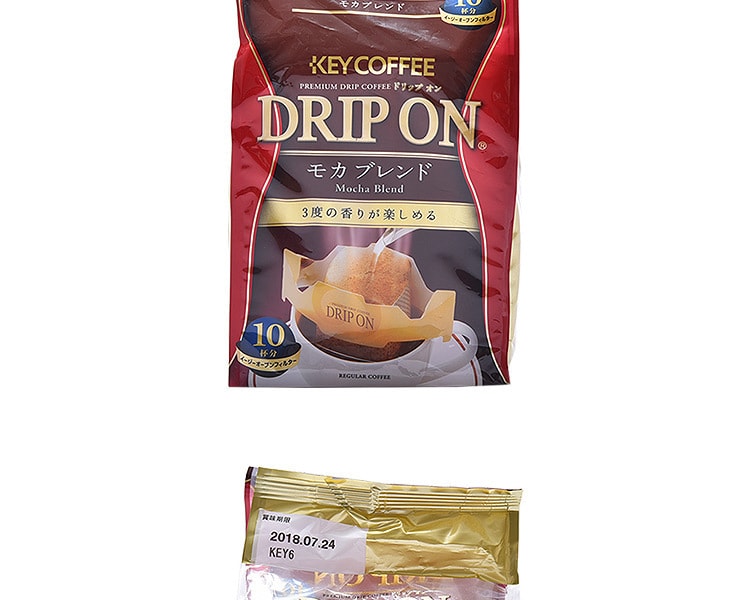 [日本直邮] 日本KEY COFFEE 挂耳式醇厚摩卡咖啡 8gx10袋