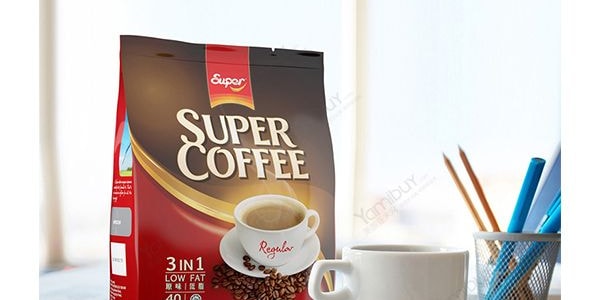 新加坡SUPER超級 三合一低脂即溶咖啡 原味 18g*40條入