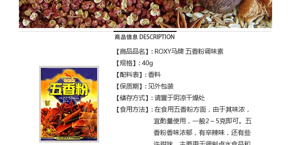 ROXY马牌 五香粉调味素 40g