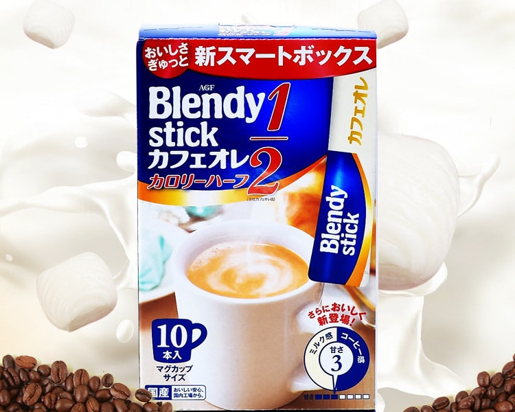 [日本直邮] 日本AGF Blendy Stick宇治咖啡欧蕾 热量减半 6.1g×10支