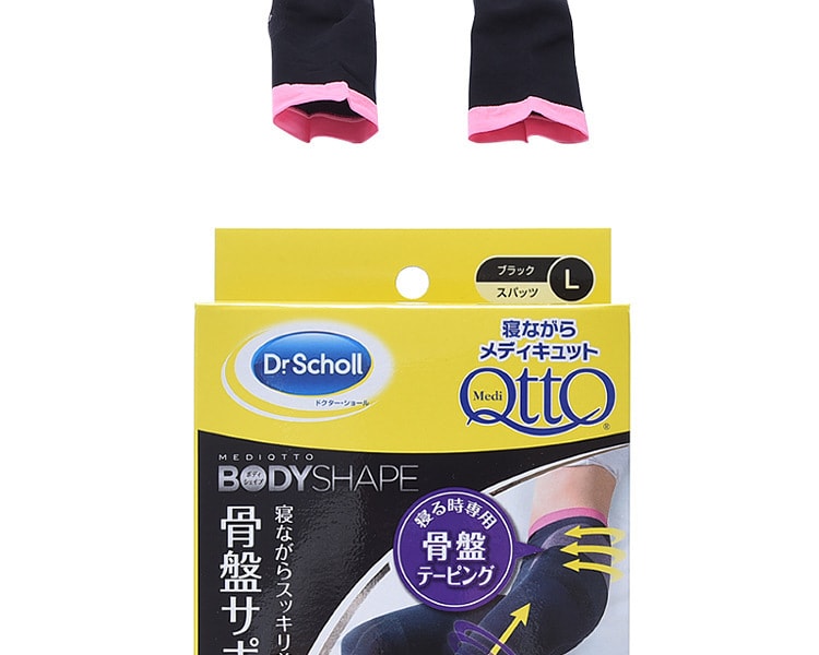 [日本直邮] 日本DR.SCHOLL 骨盆护理紧腿型睡眠袜 包臀款 黑色 L号