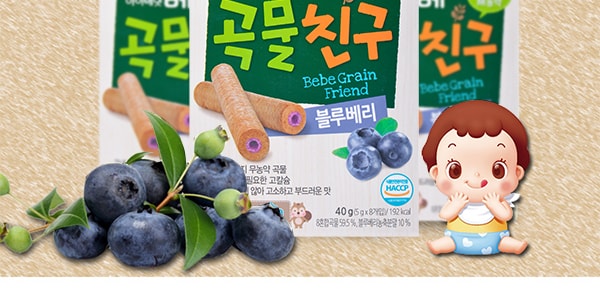 韩国IVENET 婴幼儿辅食糙米饼 蓝莓味 40g