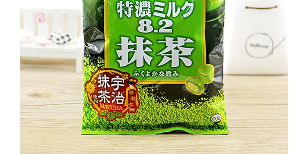 日本UHA悠哈味觉糖 8.2特浓北海道牛奶夹心宇治抹茶奶糖 81g