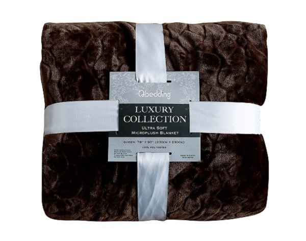 All Season Ultra-Soft Microplush Blanket Cobbled Classic Dark Walnut Full/Queen Size