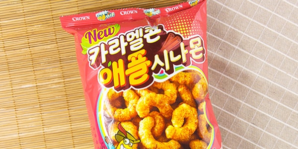韩国CROWN 玉米脆条 焦糖苹果味 82g