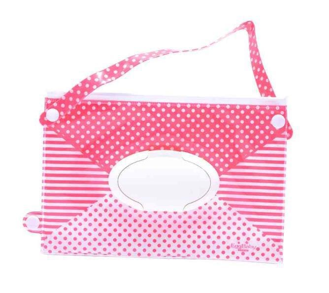[日本直邮] 日本KJC EDISON爱迪生 湿巾便携袋 #粉色 1个