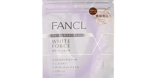 日本FANCL WHITE FORCE 肌肤再生营养素美白片 180粒入 30日份 全新配方抑制黑色素