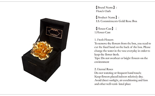 FLORA'S OATH I.S. Commitments 1 Golden Rose in Black Box