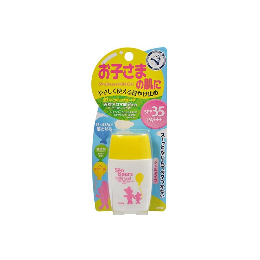 [日本直邮]日本近江兄弟 小熊黄瓶 儿童防晒驱蚊啫喱 SPF35 PA+++ 30g