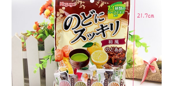 日本春日井 和风清凉糖 梅子+抹茶+柚子+黑糖四种口味 105g