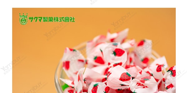 日本SAKUMA佐久间 草莓牛奶双层夹心奶糖 100g
