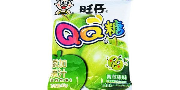 台灣旺旺 旺仔QQ糖 青蘋果口味 混合膠型凝膠糖果 70g