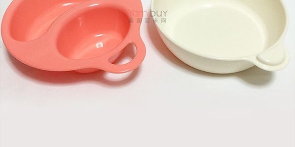日本INOMATA 兒童使用雙層餐可分離盤 粉紅 5M+ 可微波