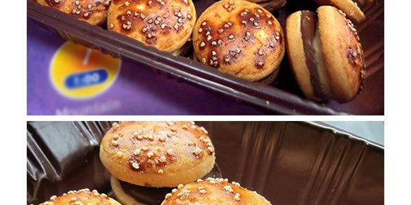 日本BOURBON波路夢 迷你小漢堡巧克力夾心餅乾 66g