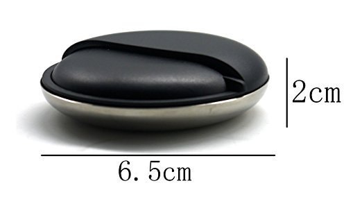 Round Metal Pill Box with Mirror Black