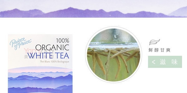 美國太子牌 特級有機白牡丹茶包 100包入 180g USDA認證
