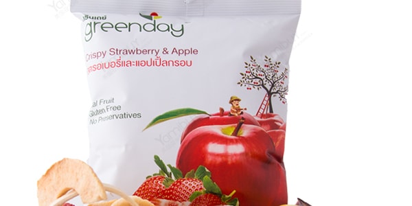 泰国GREENDAY 香脆草莓苹果片脆片 25g