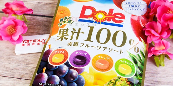 日本DOLE都樂 實感100%果汁糖 4種口味 68g