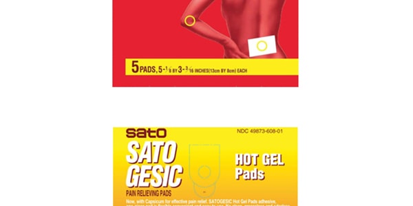日本SATO佐藤 Satogesic热凝胶贴止痛膏 5片入 缓解肌肉关节痛 