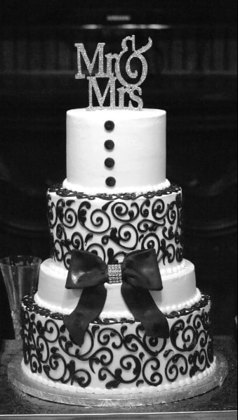1 X Mr and Mrs Monogram Silhouette Rhinestone Wedding Cake Topper Decoration with Crystals Formal Font