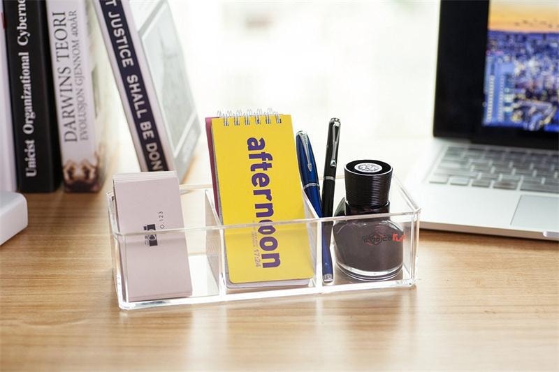 Clear Acrylic Makeup Organiser 3 Sections
