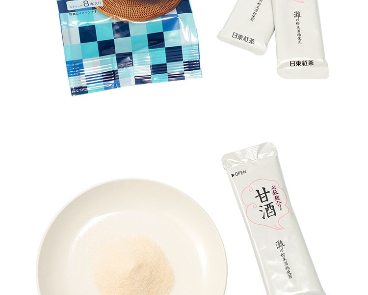 [日本直邮] 日本NITTOH-TEA日东红茶 七种谷物麴的甜酒速溶冲剂 8包