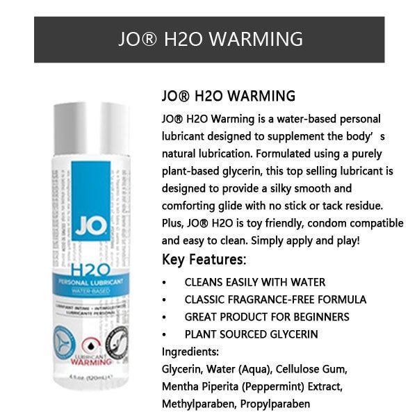 JO® H2O adult Personal Lubricant Warming 120ml