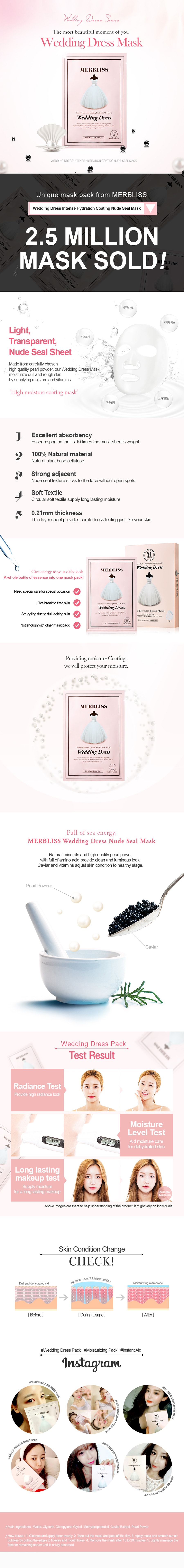 Wedding Dress Mask 5pcs
