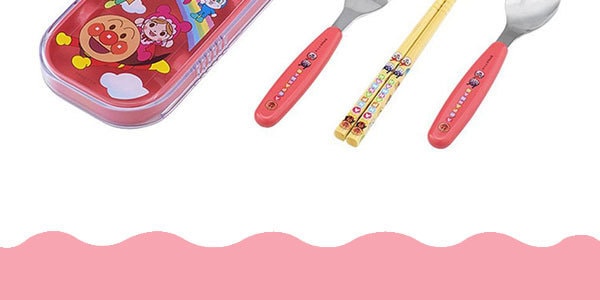 日本PINOCCHIO面包超人 可爱儿童便当餐具套组 粉红色