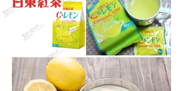 日本NITTOH日东红茶 维C1200健康美颜柠檬水 10本入