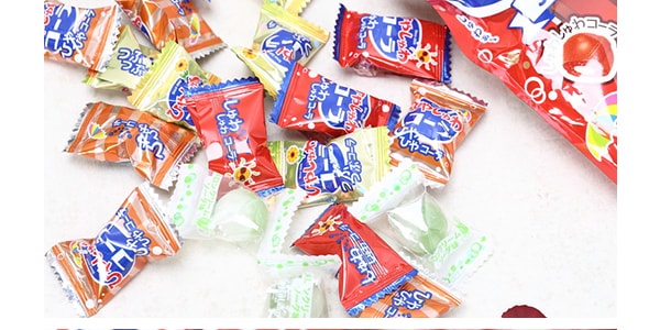 日本SENJAKU扇雀饴 3种类冷冻可乐碳酸汽水&香瓜奶油苏打糖果 71g