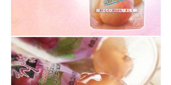 日本ORIHIRO 低卡纤体蒟蒻吸吸果冻 桃子味 130g