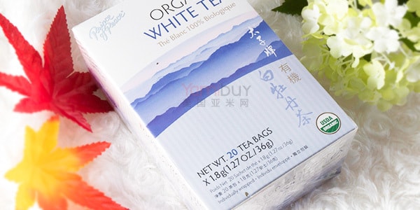 美国太子牌 特级有机白牡丹茶包 20包入 36g USDA认证