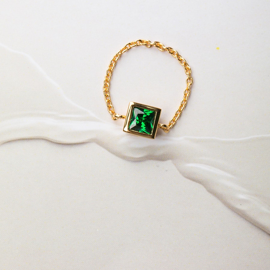 Single Color Ring #Green 1pc