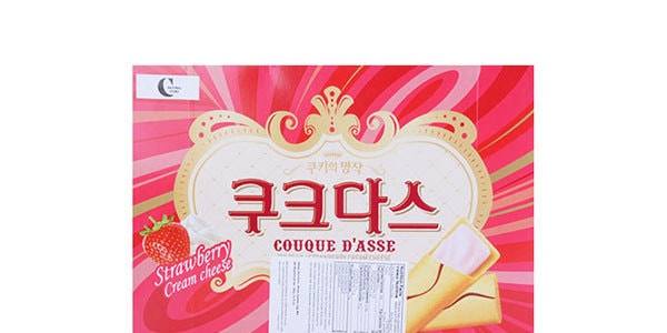 韓國CROWN 草莓奶油夾心薄脆餅 288g