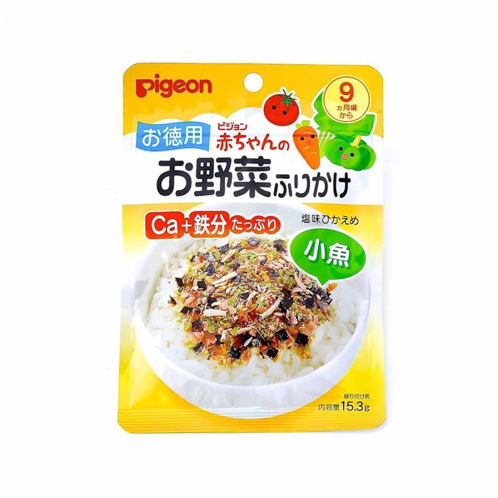 [日本直邮] 日本PIGEON贝亲 婴儿蔬菜拌辅食小鱼干 9个月起 15.3克