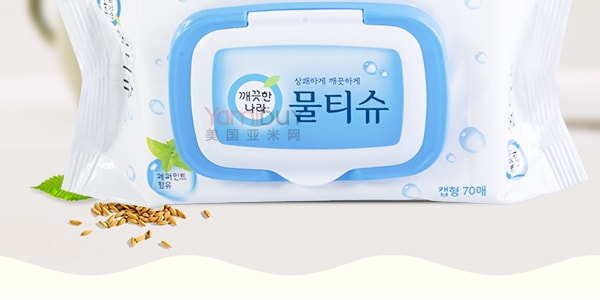 韓國KLEANNARA 天然薄荷純水柔濕紙巾 70片入