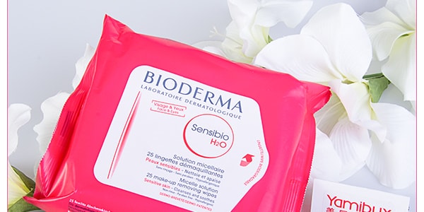 法国BIODERMA贝德玛 温和低刺激卸妆湿巾 适合敏感性肌肤 25片入