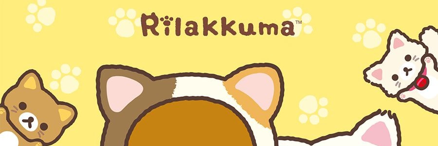 【贈品】日本RILAKKUMA輕鬆熊 KORILAKKUMA白熊 可愛小熊貓裝扮公仔 13.5寸