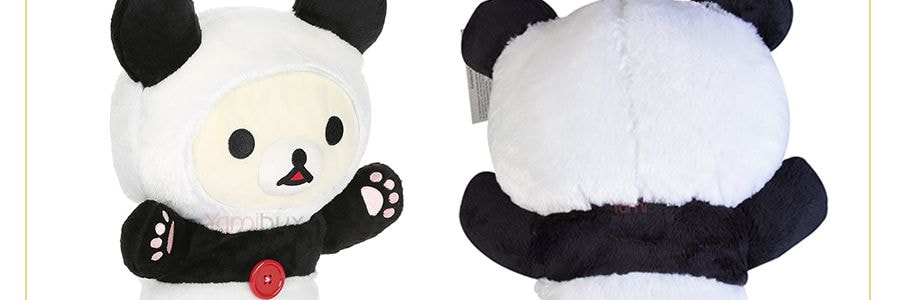 【贈品】日本RILAKKUMA輕鬆熊 KORILAKKUMA白熊 可愛小熊貓裝扮公仔 13.5寸