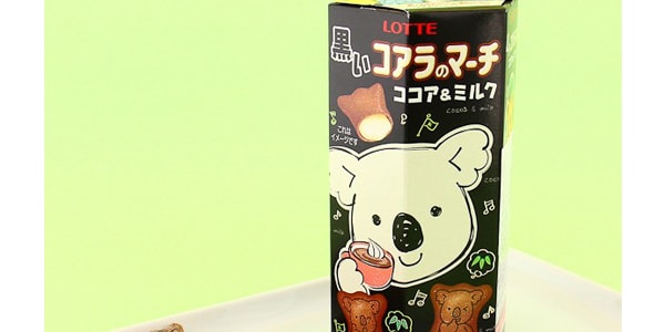 日本LOTTE乐天 考拉系列饼干 巧克力饼干 牛奶夹心味 48g